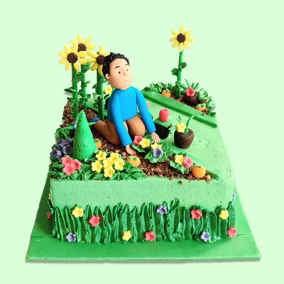 Decorated Garden Cake