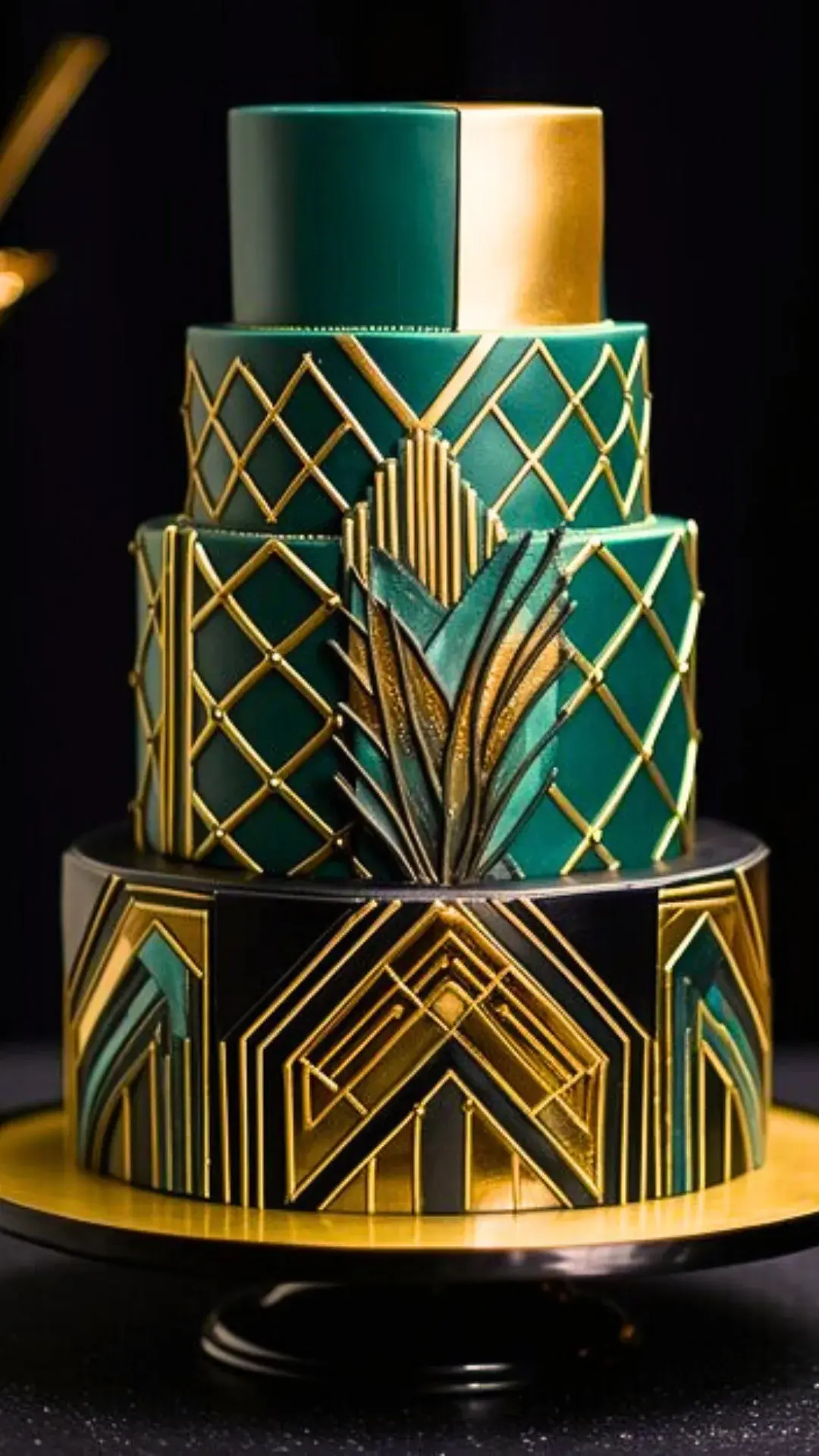 Metallic Decorated Cake