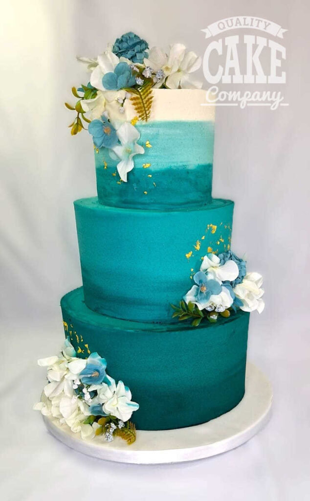 Turquoise Decorated Cake