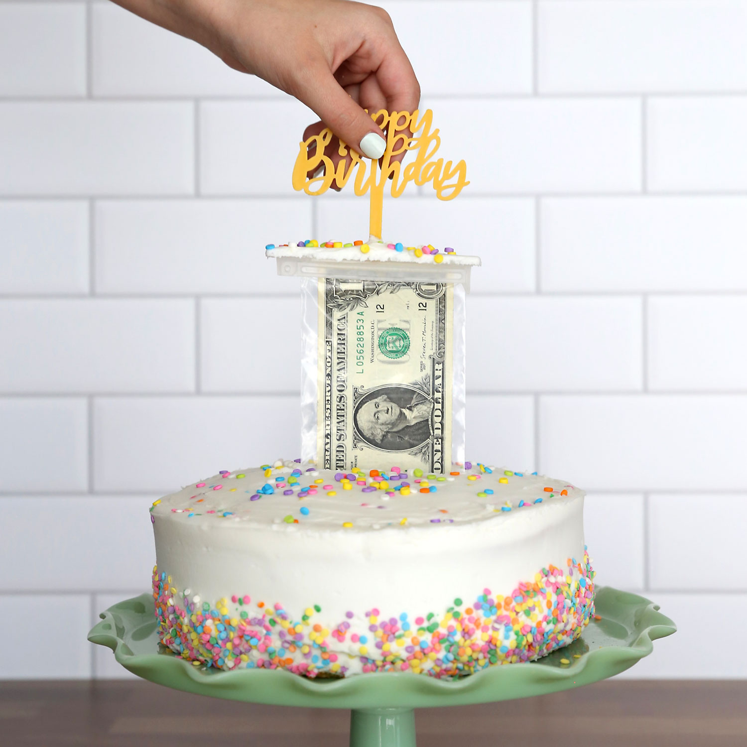 Dollar Decorated Cake