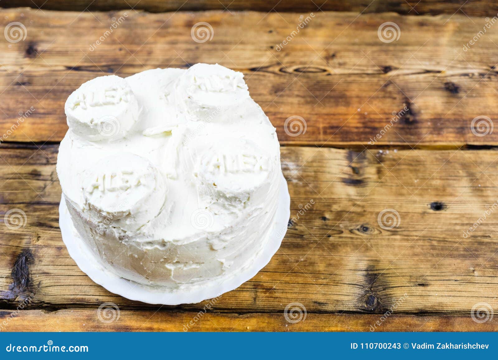 White Brick Decorated Cake