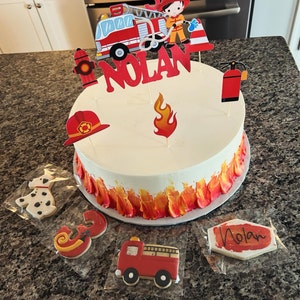 Civil Firefighter Decorated Cake