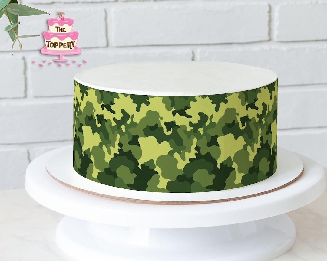 Camouflage Decorated Cake