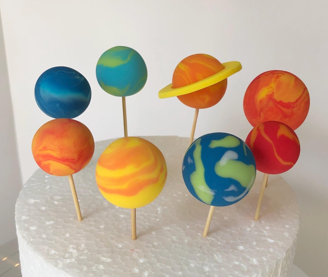 Solar System Decorated Cake