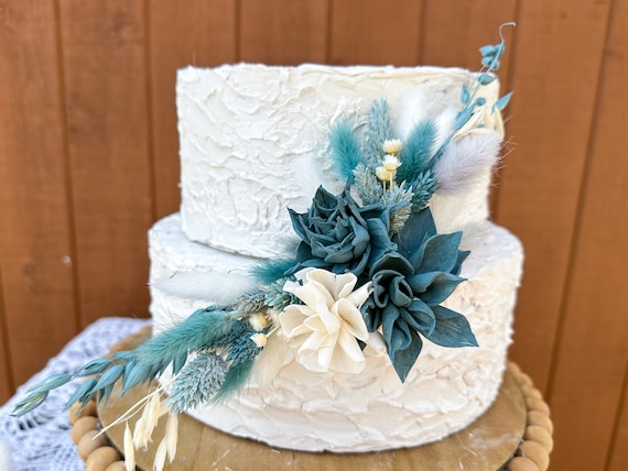 Turquoise Decorated Cake