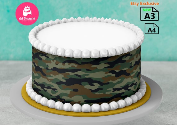 Camouflage Decorated Cake