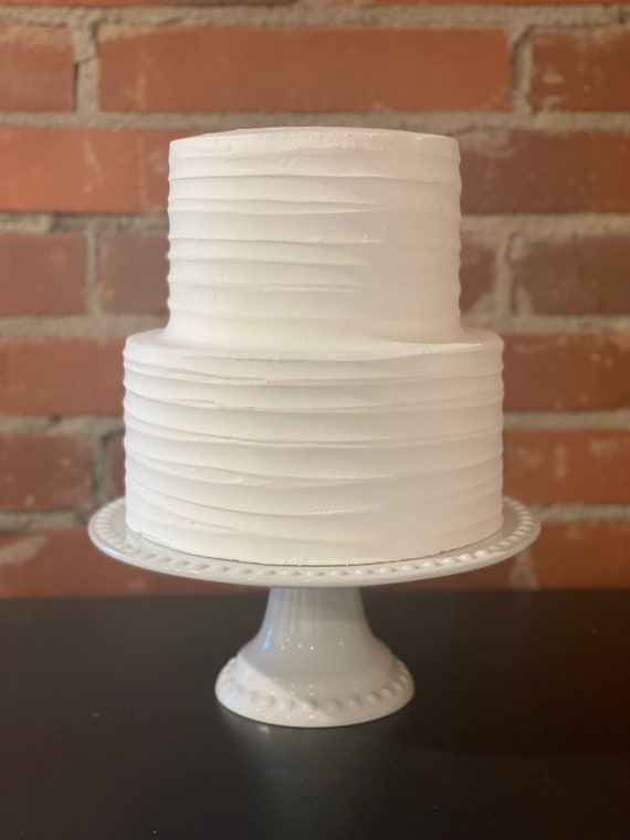 White Brick Decorated Cake