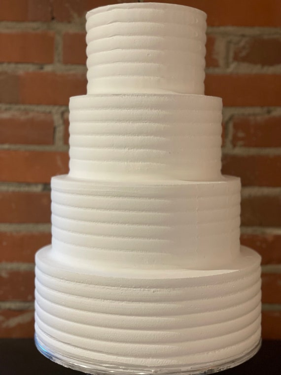 White Brick Decorated Cake