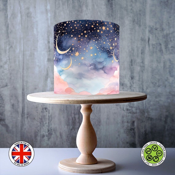 Cake Decorated Sky The Starry Night