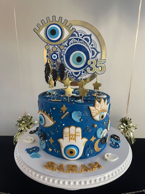 Greek Eye Decorated Cake