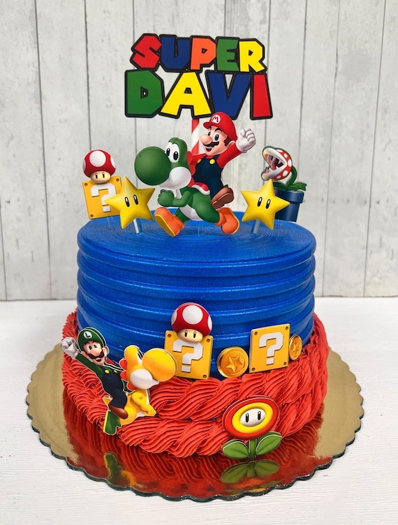 Mario Bros Decorated Cake