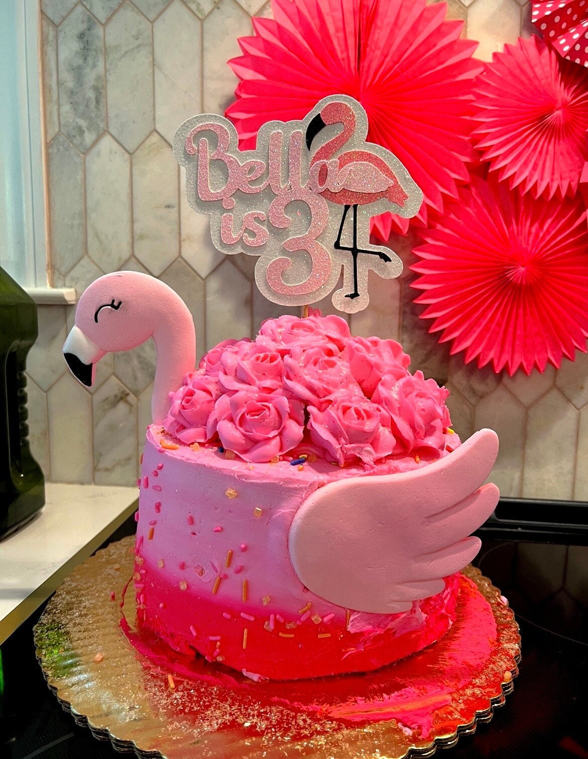 Flamingo Decorated Cake