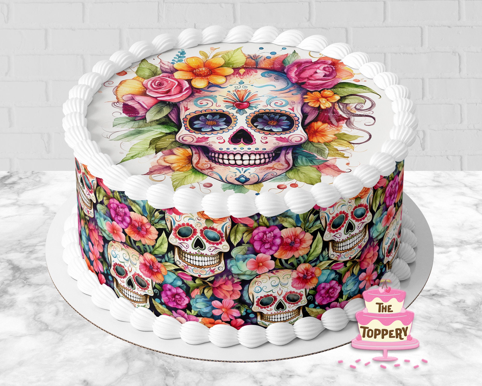 Skull Decorated Cake