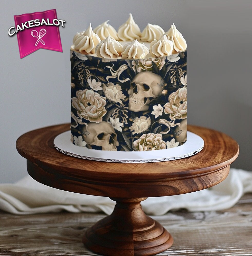 Skull Decorated Cake