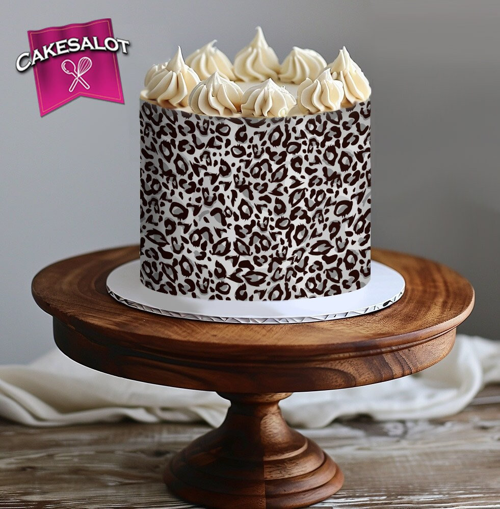 Leopard Print Decorated Cake