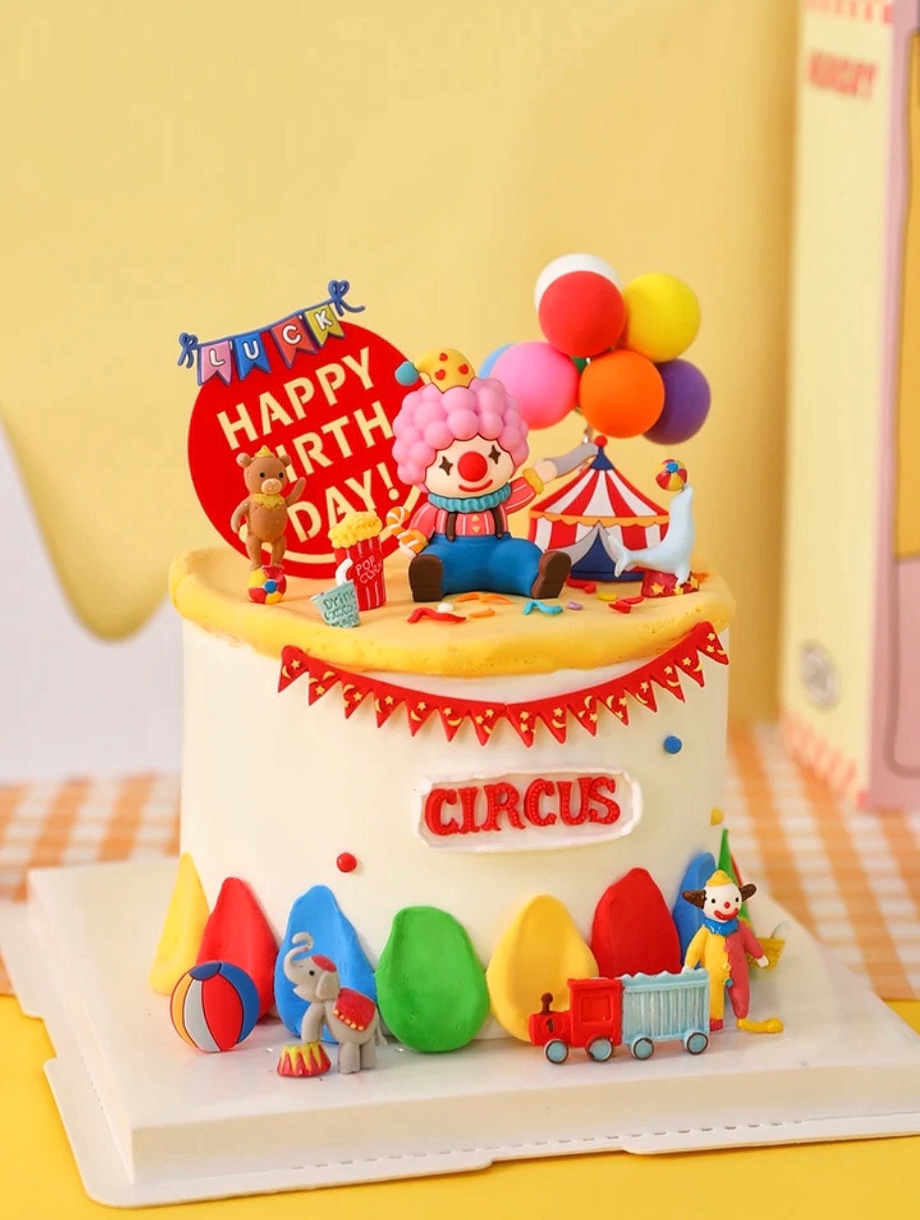 Clown Decorated Cake