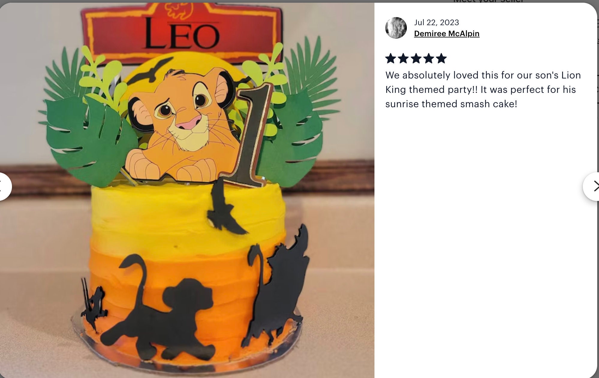 Lion King Decorated Cake