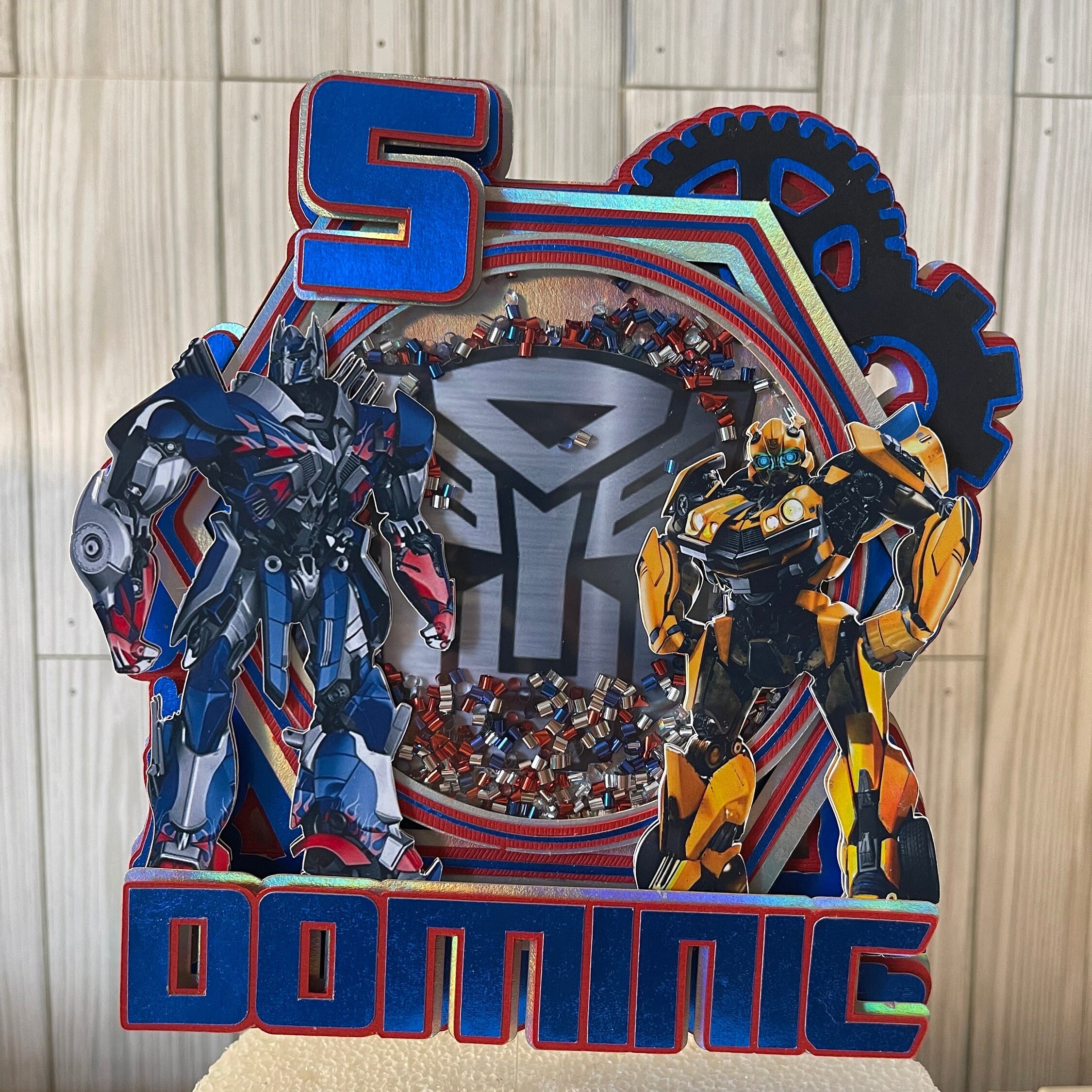 Transformers decorated cake