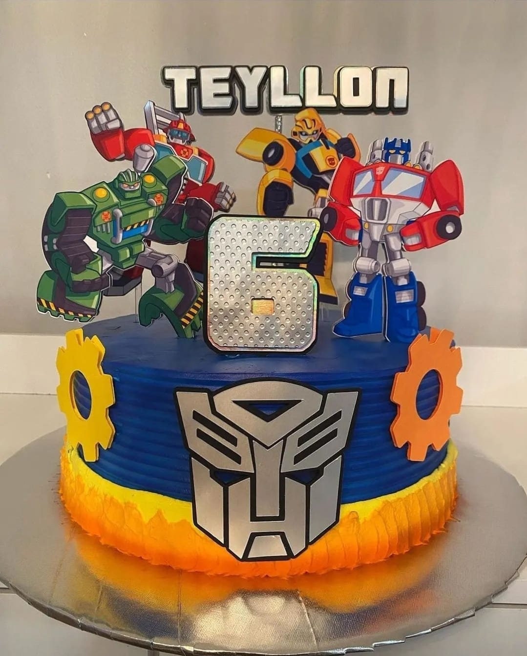 Transformers decorated cake