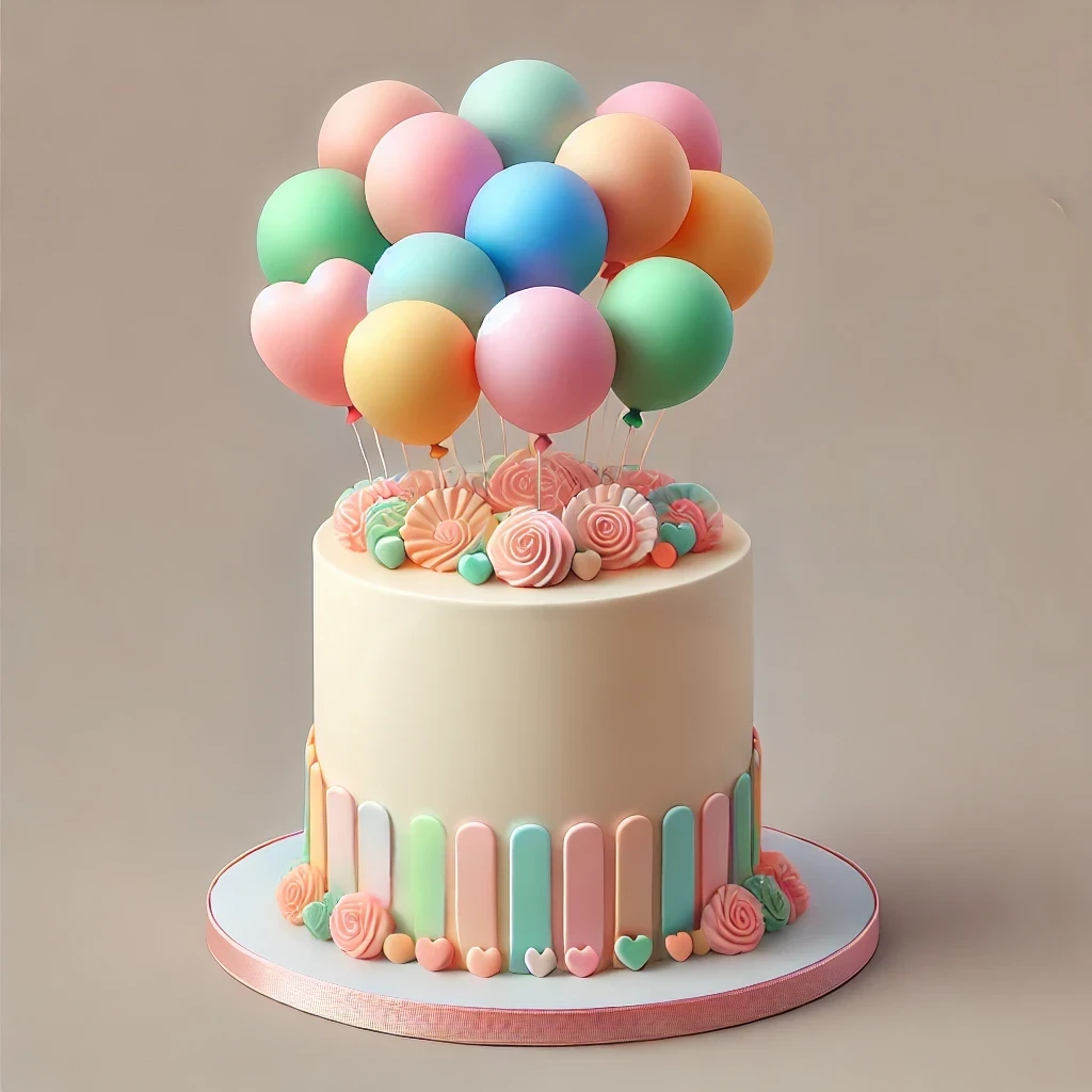 Balloon Decorated Cake