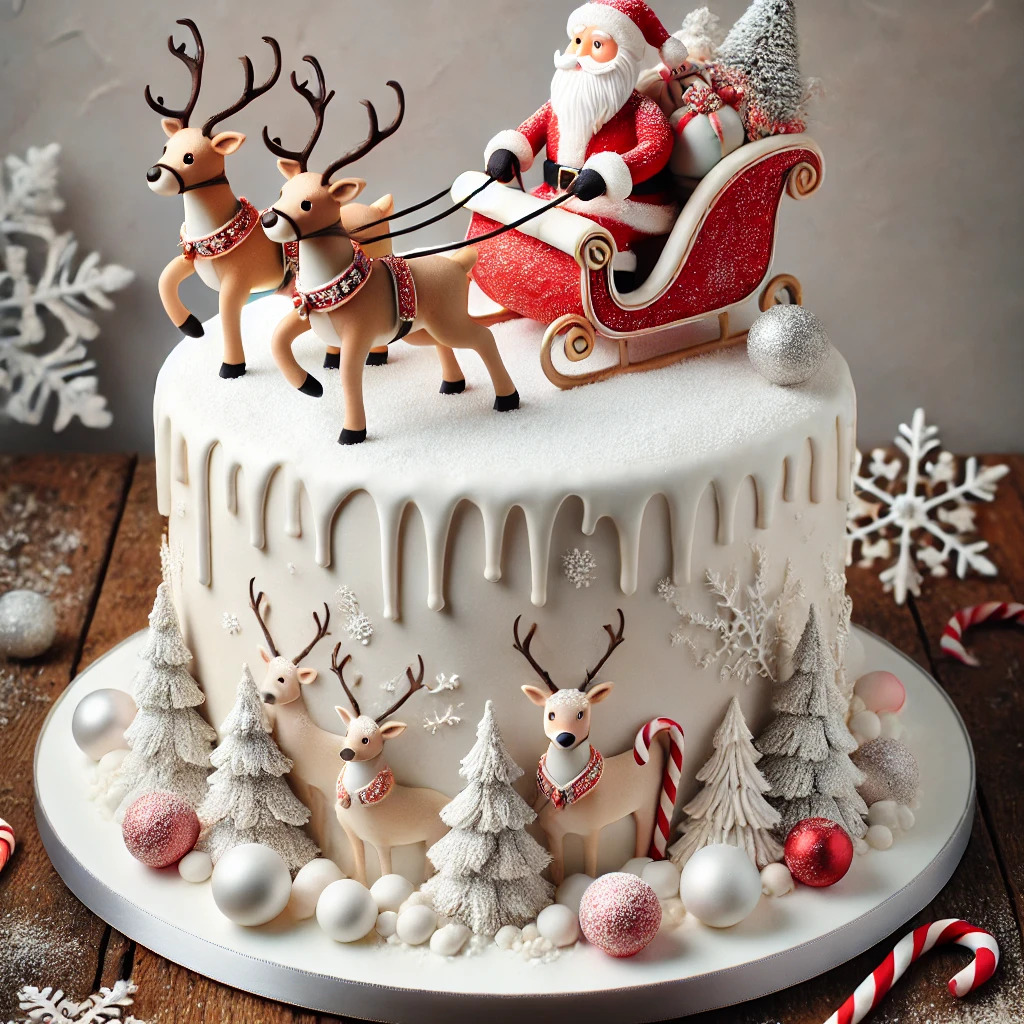 Santa Claus Decorated Cake