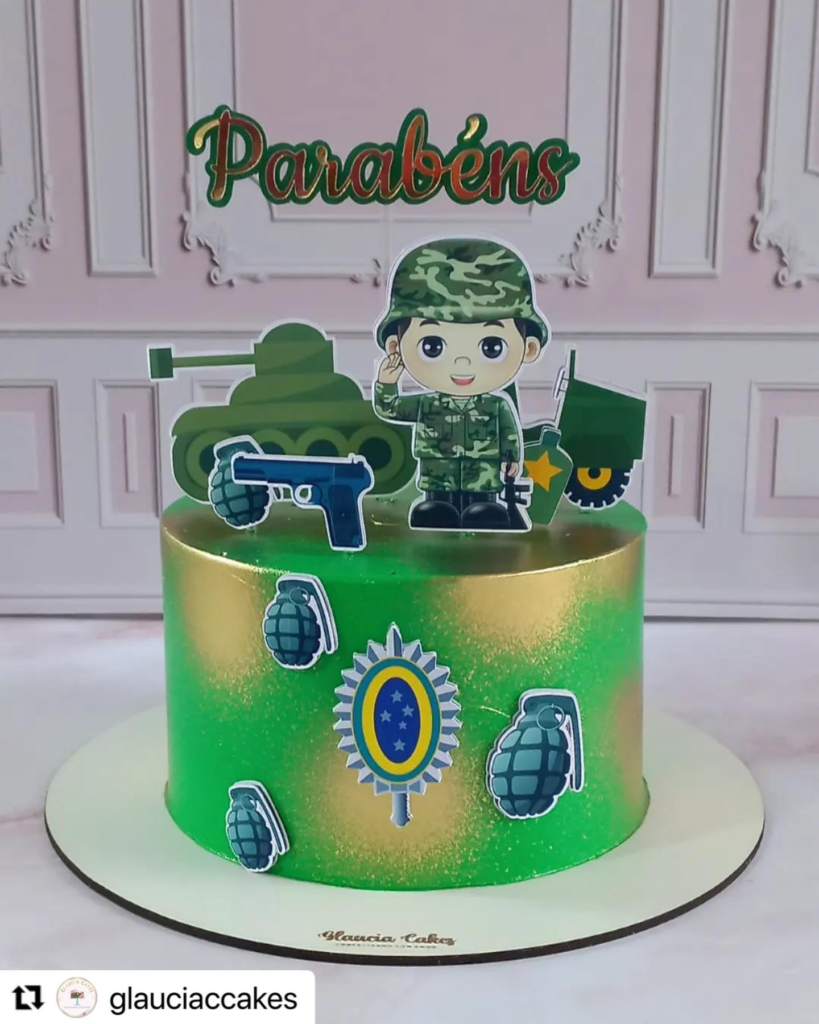 Bolo Decorado Exercito