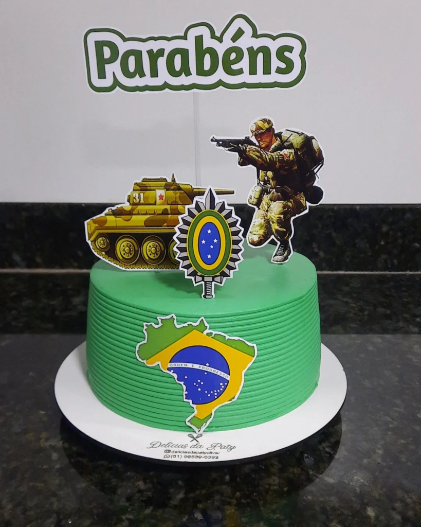 Bolo Decorado Exercito