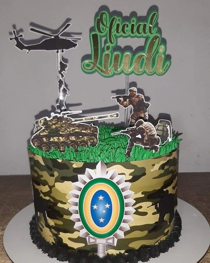 Bolo Decorado Camuflado