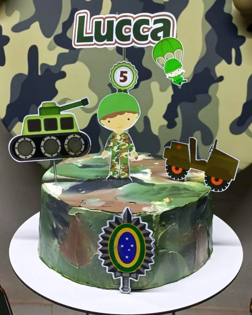 Bolo Decorado Camuflado