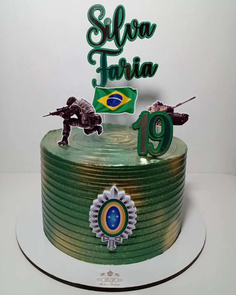 Bolo Decorado Militar