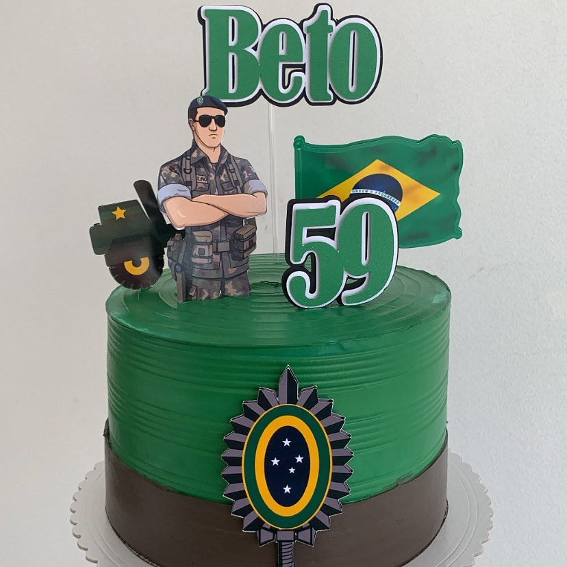 Bolo Decorado Militar