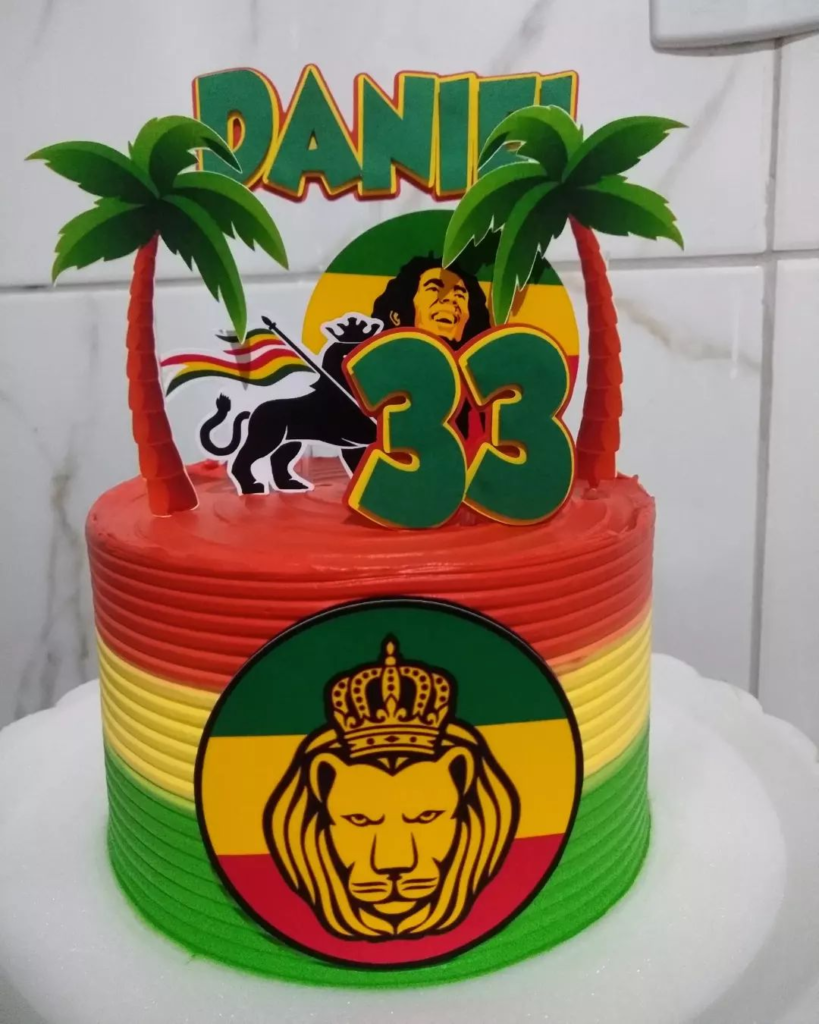 Reggae Decorated Cake For Facebook