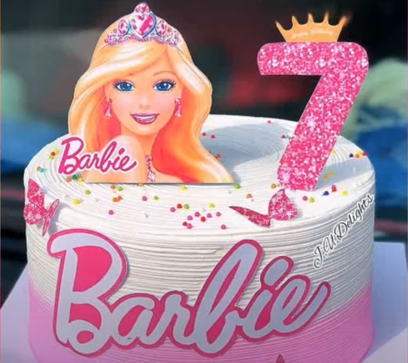 Barbie decorated cake