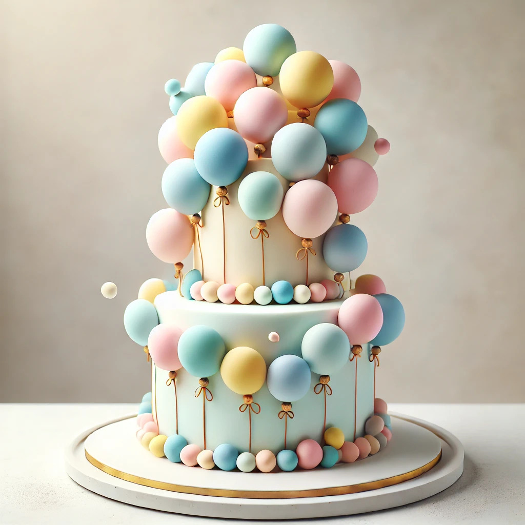 Balloon Decorated Cake