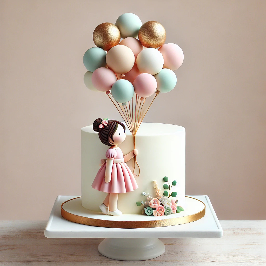 Balloon Decorated Cake