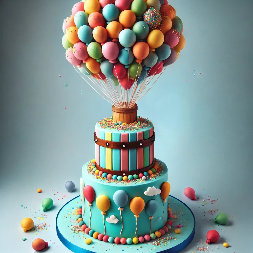 Balloon Decorated Cake