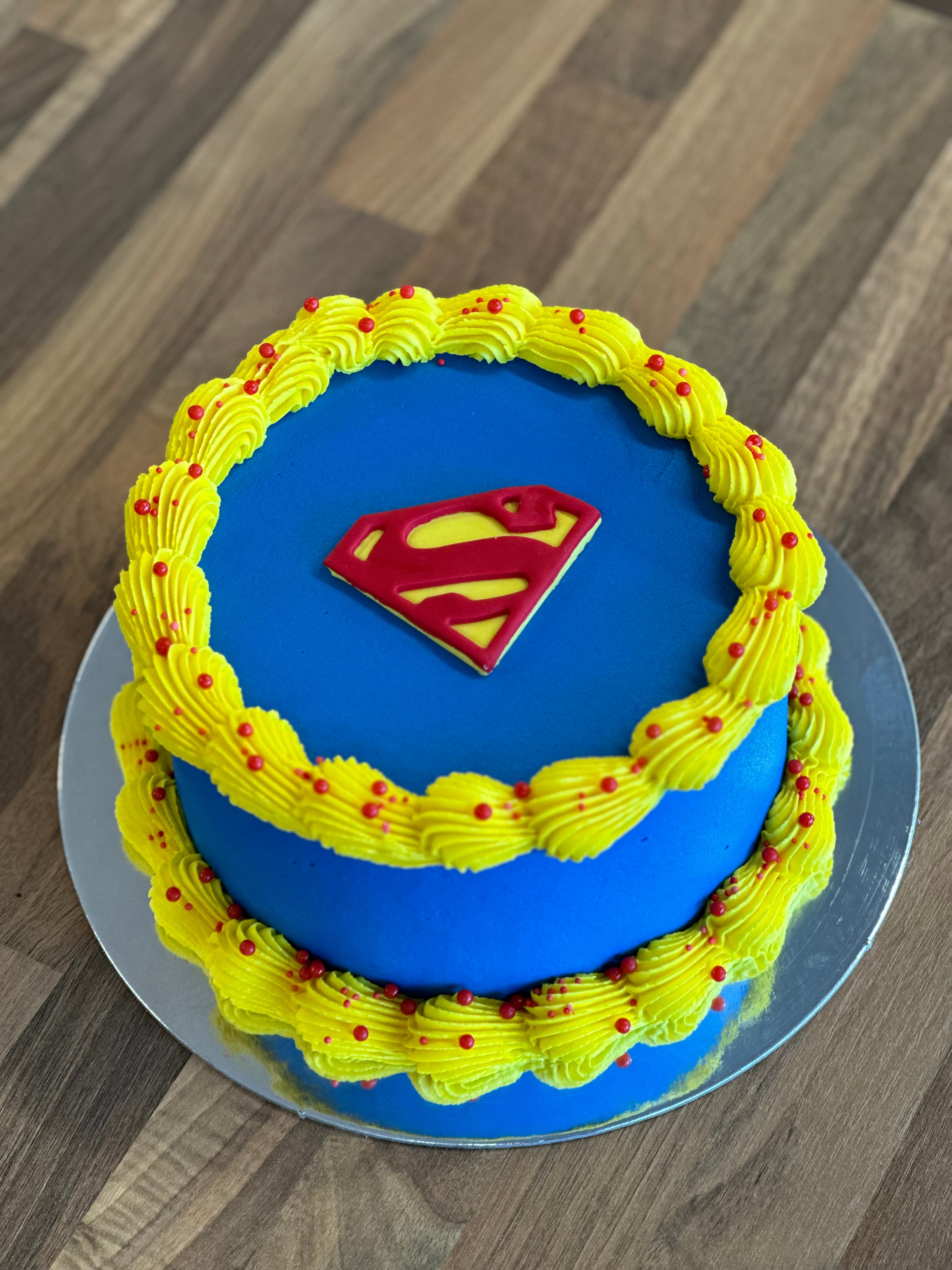 Superman decorated cake