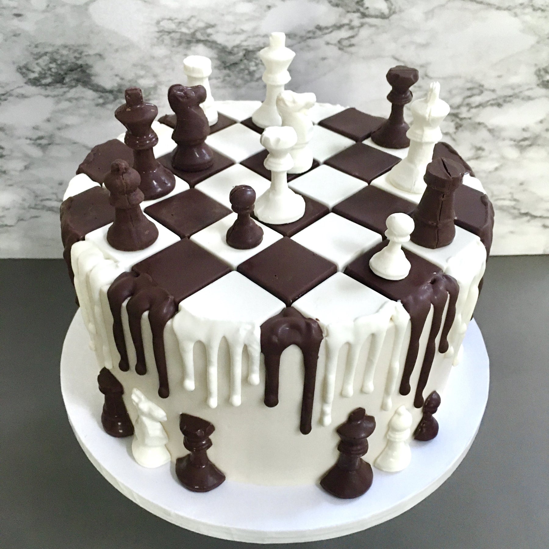 Chess Game Decorated Cake