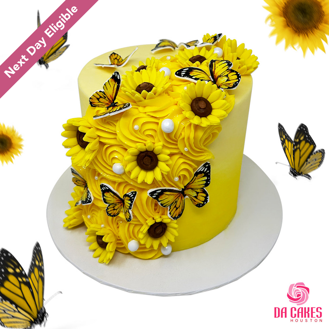 Sunflower Decorated Cake