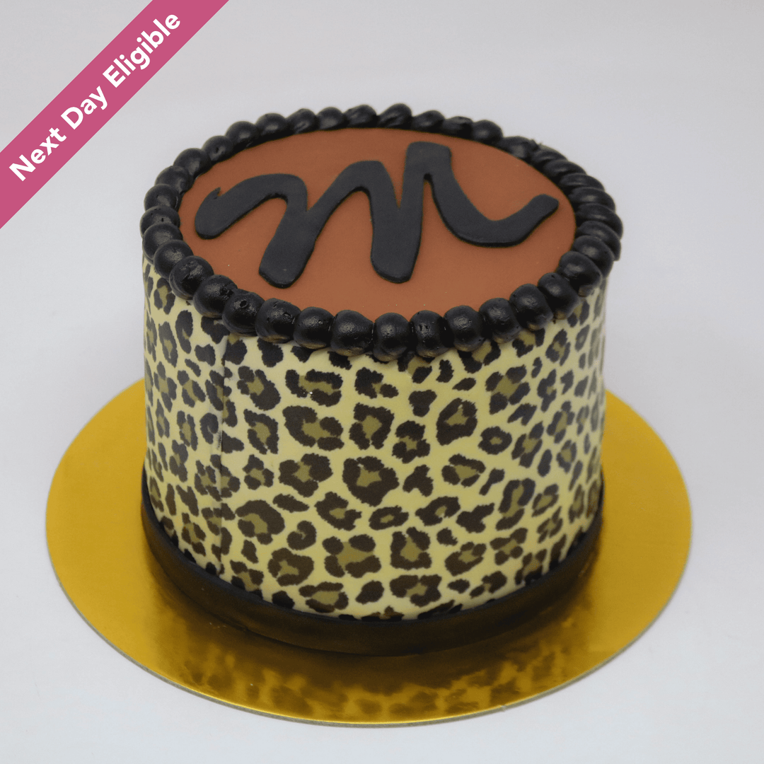 Leopard Print Decorated Cake