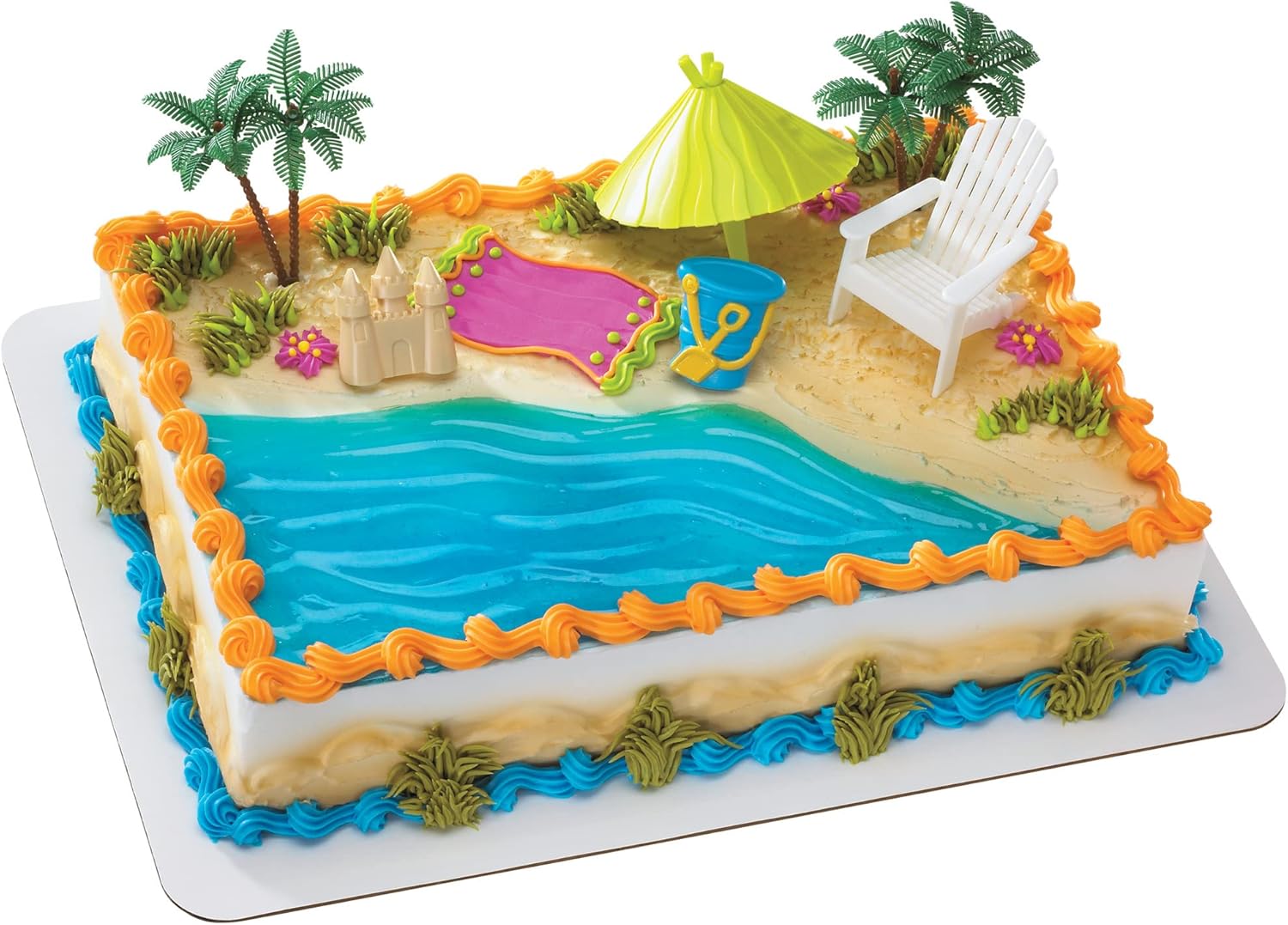 beach decorated cake