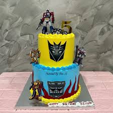 Transformers decorated cake