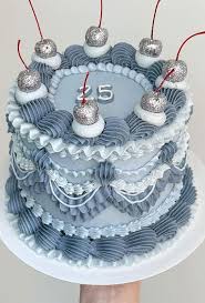 Silver Decorated Cake