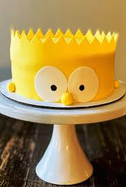 Simpsons decorated cake