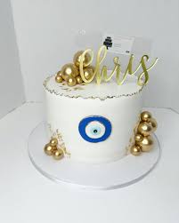 Greek Eye Decorated Cake