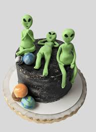 Alien Decorated Cake