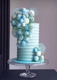 Turquoise Decorated Cake