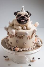 Pug Decorated Cake