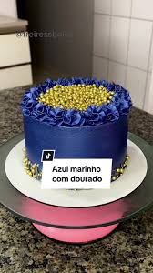 Bolo Decorado Azul Marinho