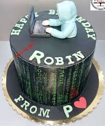 Matrix decorated cake